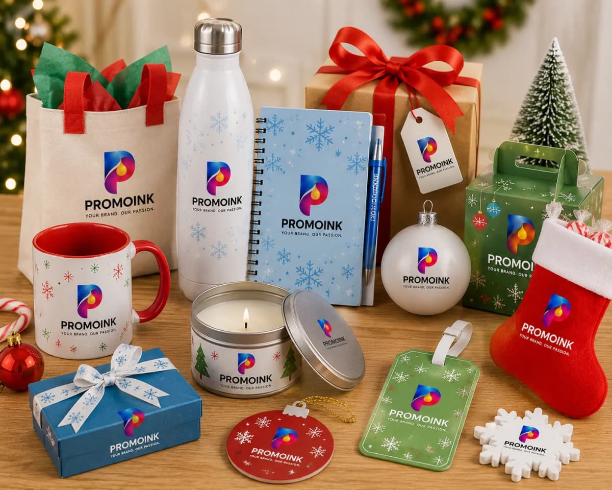Holiday gifts with your logo: tumblers, ornaments, candles and kits